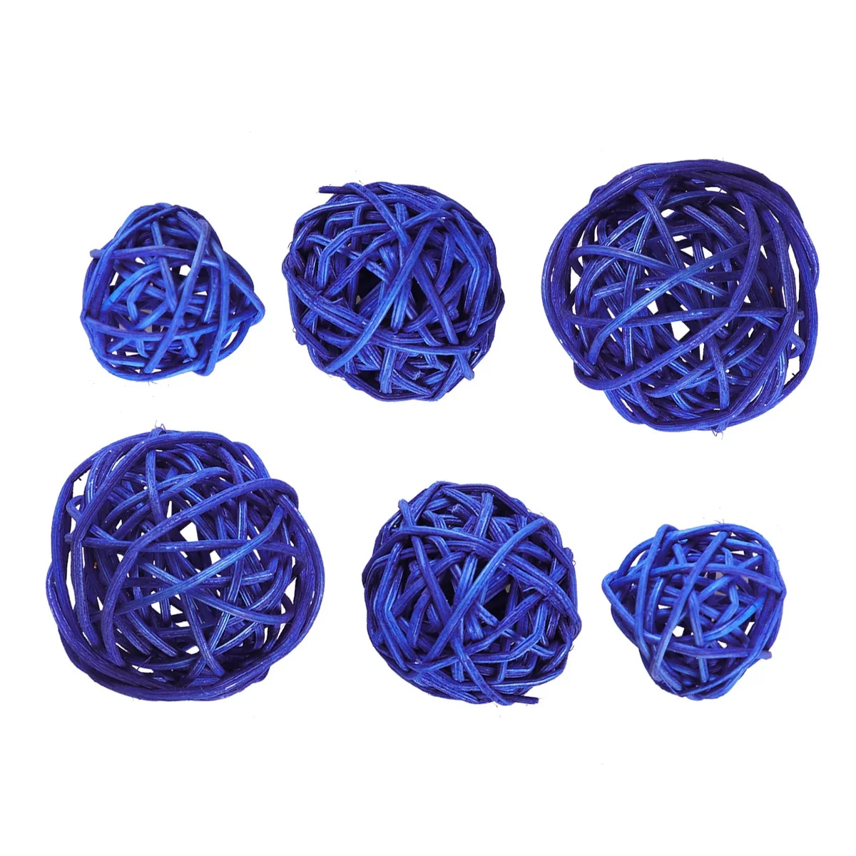 

15Pcs Wicker Rattan Ball Set 3Cm 4Cm 5Cm Rustic Craft Decoration Wedding Christmas Party Table Ornament Rattan Ball