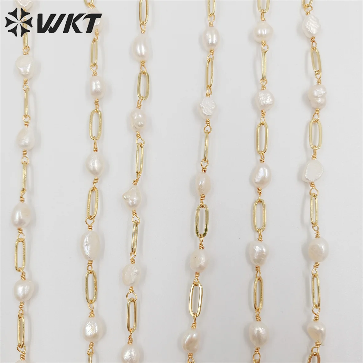 WT-RBC211   WKT 2022 Fashion Accessories Pearl Beautiful  Chain Hip Hop Party Lady Chain Jewelry Hot Sale Chain Pearl