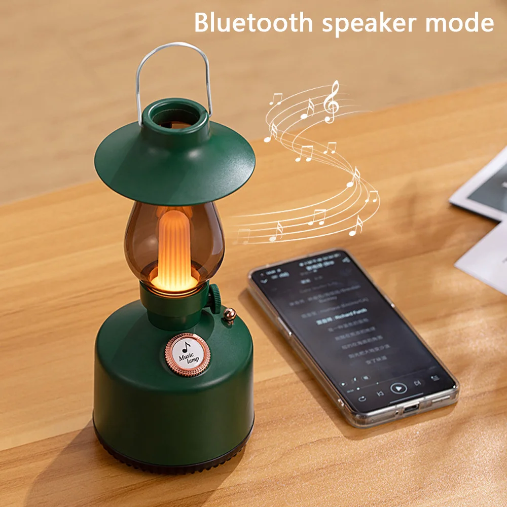 Outdoor camping light creative speaker music ambient light usb rechargeable desktop night light portable handheld camping light