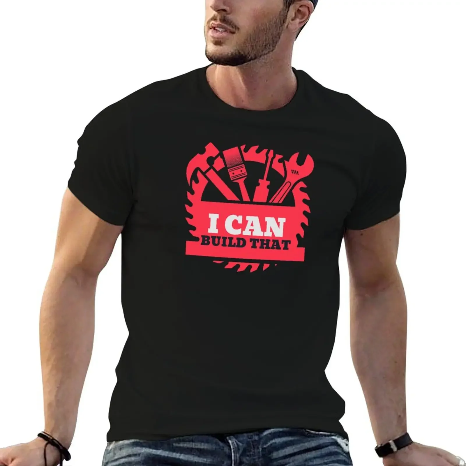 I Can Build That T-Shirt graphic t shirts vintage t shirts oversized vintage t shirt men