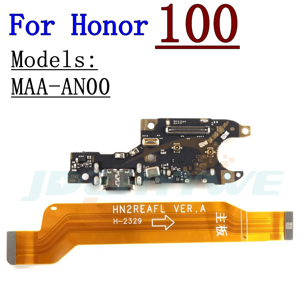 SIM Card Reader Board Dock Connector USB Charging Port Board For Honor 100 MAA-AN00 Main Motherboard Flex Cable Parts