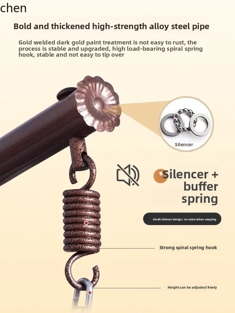 HT في الهواء الطلق أرجوحة معلقة كرسي فناء مزدوج كرسي معلق شرفة أرجوحة الروطان هزاز #5