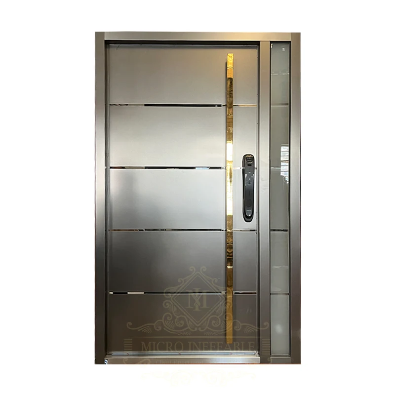 Front Steel Door,Customized Size, Modern Design Doors for home Exterior Security Entrance,sturdy durable,for Home,Store