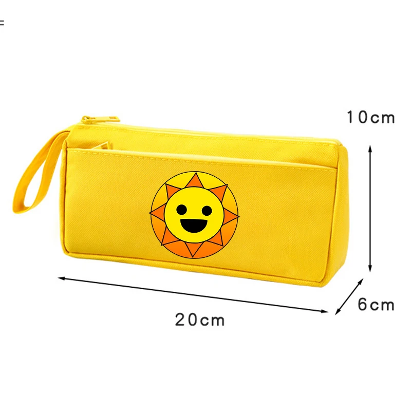 Sprunkis Pencil Case Hot Game Print Student Double Layer Stationery Bag Sky Oren Pinki New School Teens Pen Pouch Study Gift view 2