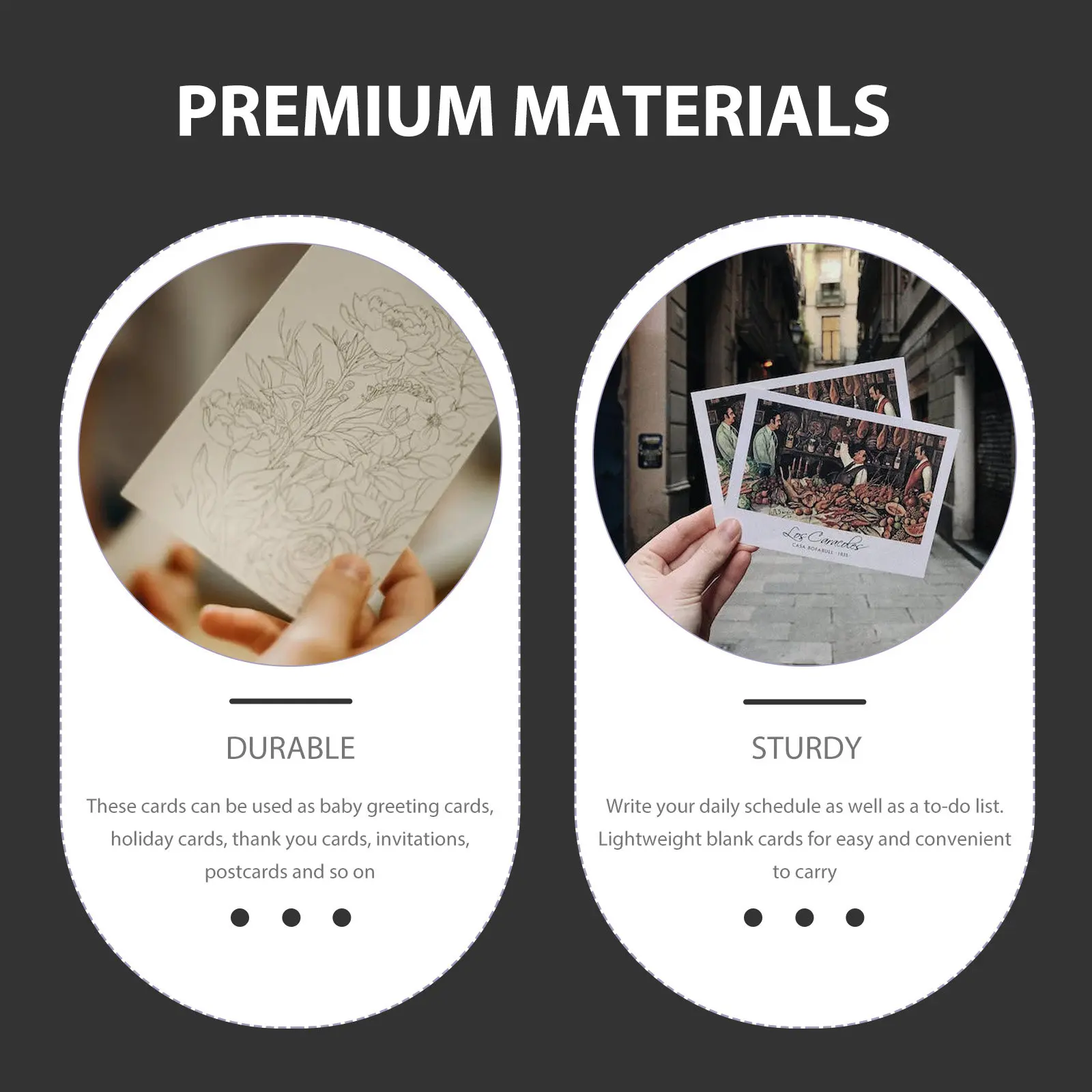 240Pcs Blank Postcards Double-Side Thickened DIY Word Cards Compact for Daily Notes Schedule Memo Portable Graffiti Cards