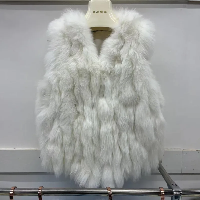 

American Fashion Vest 2025 Autumn/Winter Short Style Versatile Shoulder Fur One Piece Young Style Imitation Fur Female Clothing