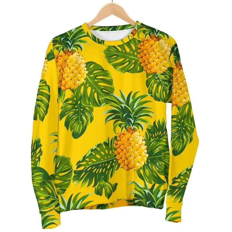 Sudaderas con capucha con estampado 3D de fruta de piña de sandía, jerséis divertidos, sudaderas con capucha casuales, ropa de calle Y2k