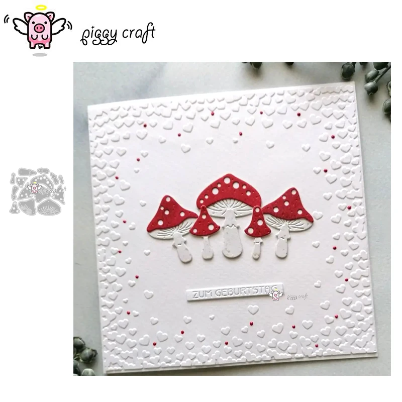 Matrices de découpe en métal Piggy Craft, moule de découpe, décoration de champignon, Scrapbook, couteau artisanal en papier, moule de lame, poinçon, pochoirs