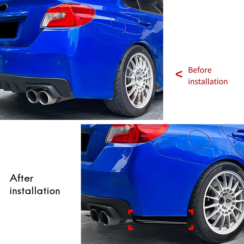 Super Sale Car Rear Bumper Lip Diffuser Splitter Winglet Apron Spoiler for Subaru WRX STI VA 2015-2021 Carbon Fiber Pattern