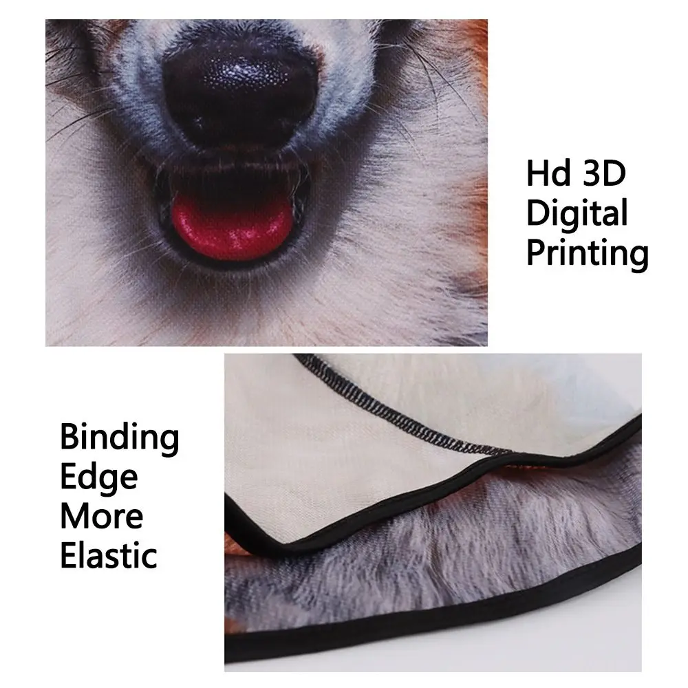 

Забавная 3D маска для лица животного с принтом ушей собаки/кошки, защита от солнца, гетры для шеи, мягкое полиэфирное волокно, шапки с ушками