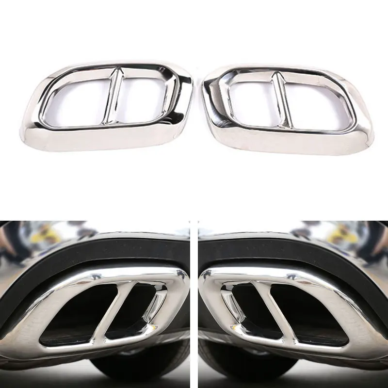 

Car Styling Silver Rear Exhaust Tail Muffler Pipe End Cover Trim For Mercedes Benz GLE350 GLE450 GLC GLS W167 X253 X167 2020