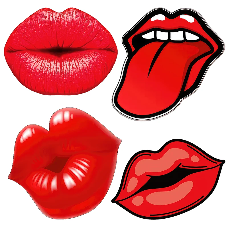 Three Ratels CC75 Funny Flame Red Lip Waterproof Car Sticker IPAD Sticker Mobile Phone Decal