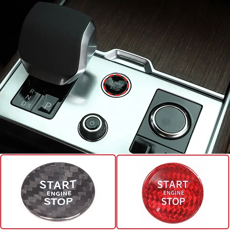 For Land Rover Range Rover Vogue/Sports 2024+ real carbon fiber car one-button ignition start button sticker car accessories