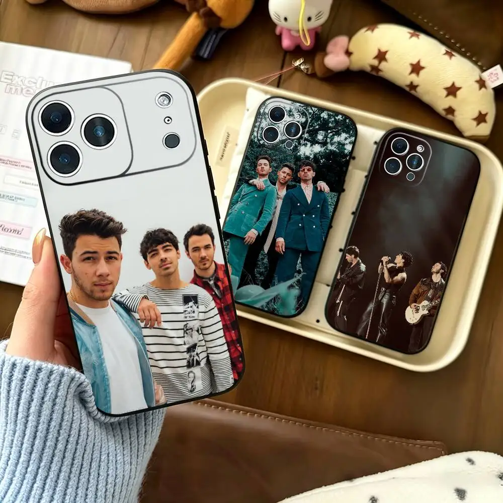 J-Jonas B-Brothers Phone Case For iPhone 17, 16,15,14,13,12,11 Plus,Pro Max, Others Soft Black Cover