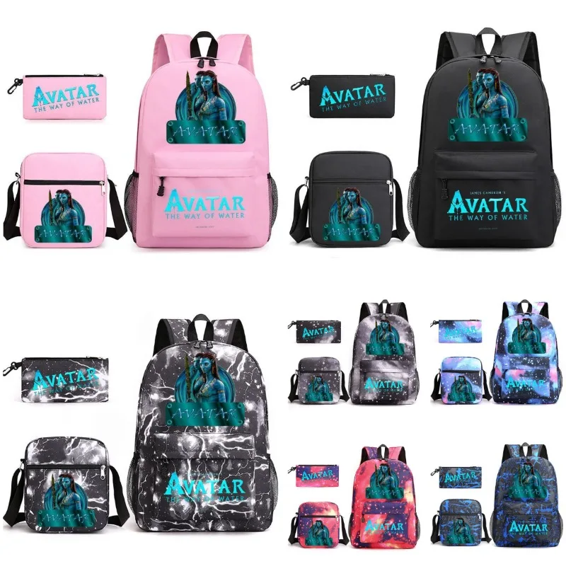 

3 шт., популярный рюкзак серии 3 «Аватар», сумка на одно плечо, чехол для ручки, рюкзак с принтом персонажа из мультфильма, подарки