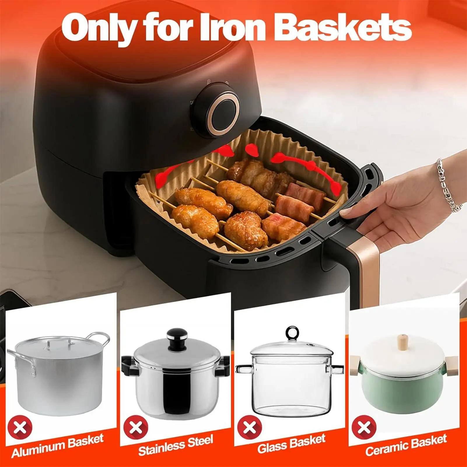 Air Fryer Magnet Silicone Buckle 12 Pieces Holding Down Lock Air Fryer Accessories For Cooking College Dorm Quick Snack Lunch