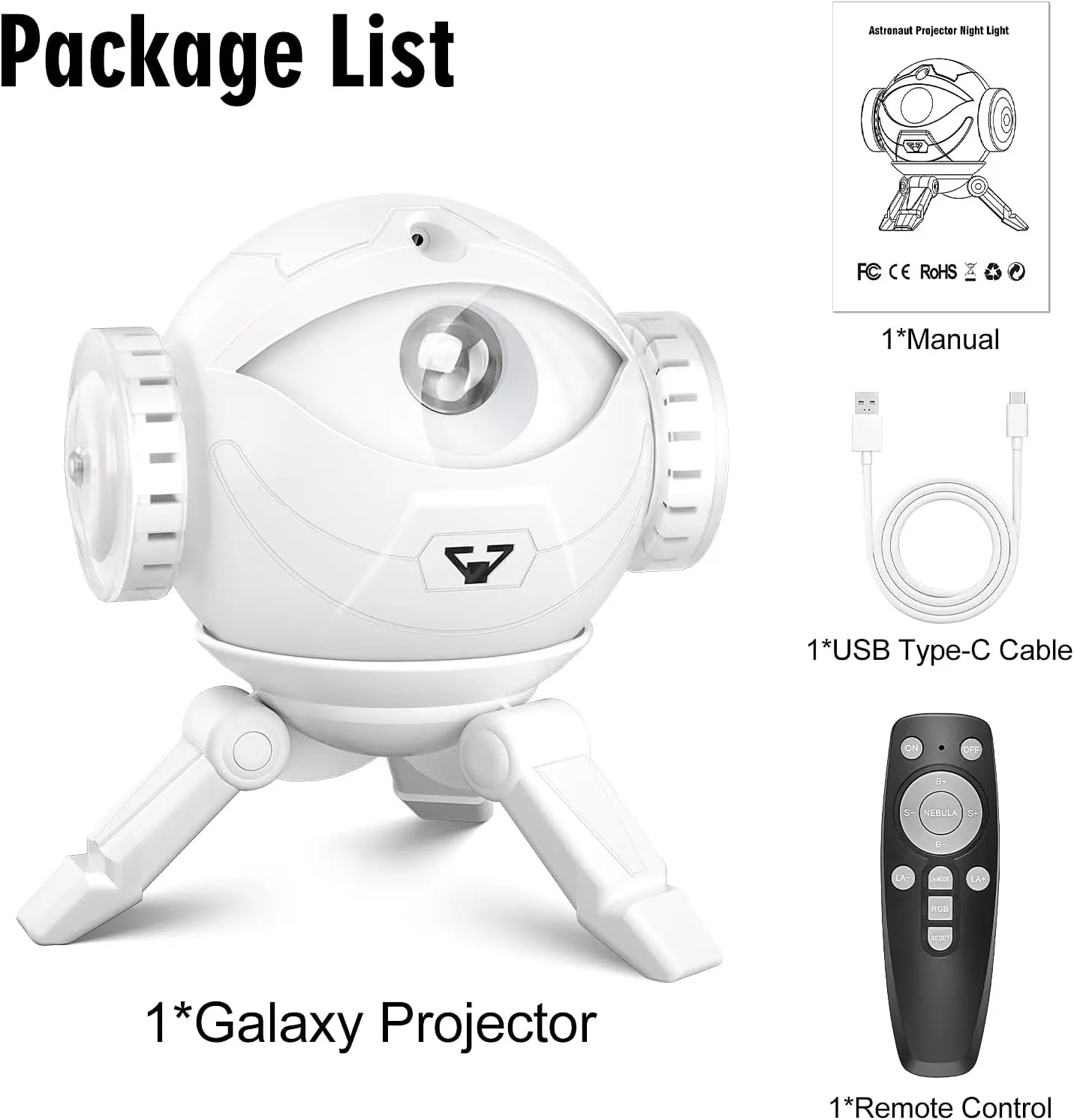 Projecteur de veilleuse ciel étoilé, lumière d'ambiance de vague de nébuleuse de galaxie, 360 °   Lampe d'ambiance rotative pour la décoration de la chambre à coucher, cadeau cool pour enfants