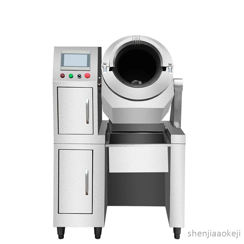 Machine robotique automatique de cuisson des aliments acier inoxydable commercial gaz type intelligent vaisselle frite machine chauffage uniforme 1 unité