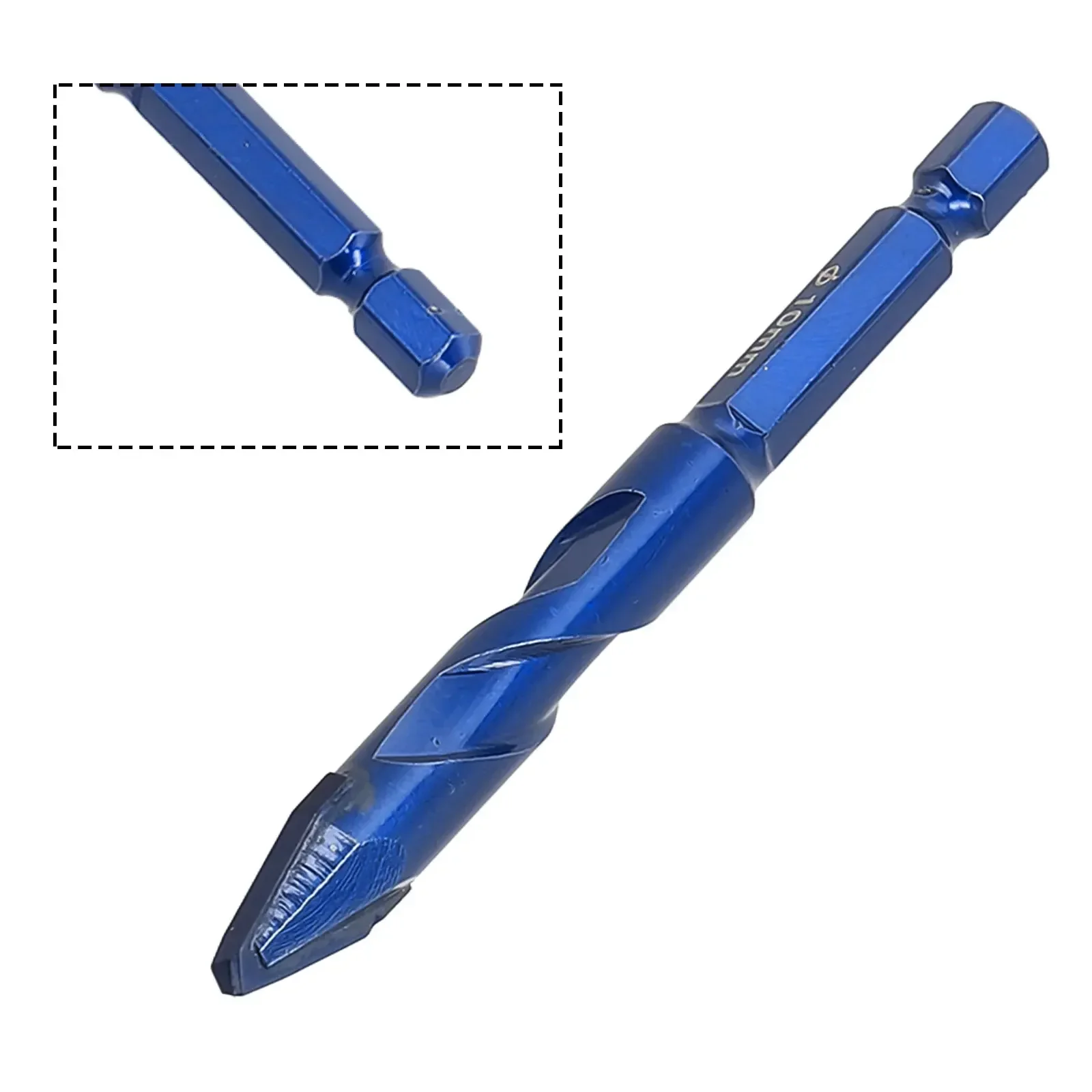 For Tiles For Wood Drill Bit 1 Pcs 6.35mm（1/4inch） 6mm/8mm/10mm/12mm Blue Carbide Wear Resistance Durable And Practical