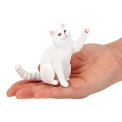 Simulation British Shorthair Cat Ornaments Pet Kitten Desktop Decoration Model Felinae Cats Figurine Crafts