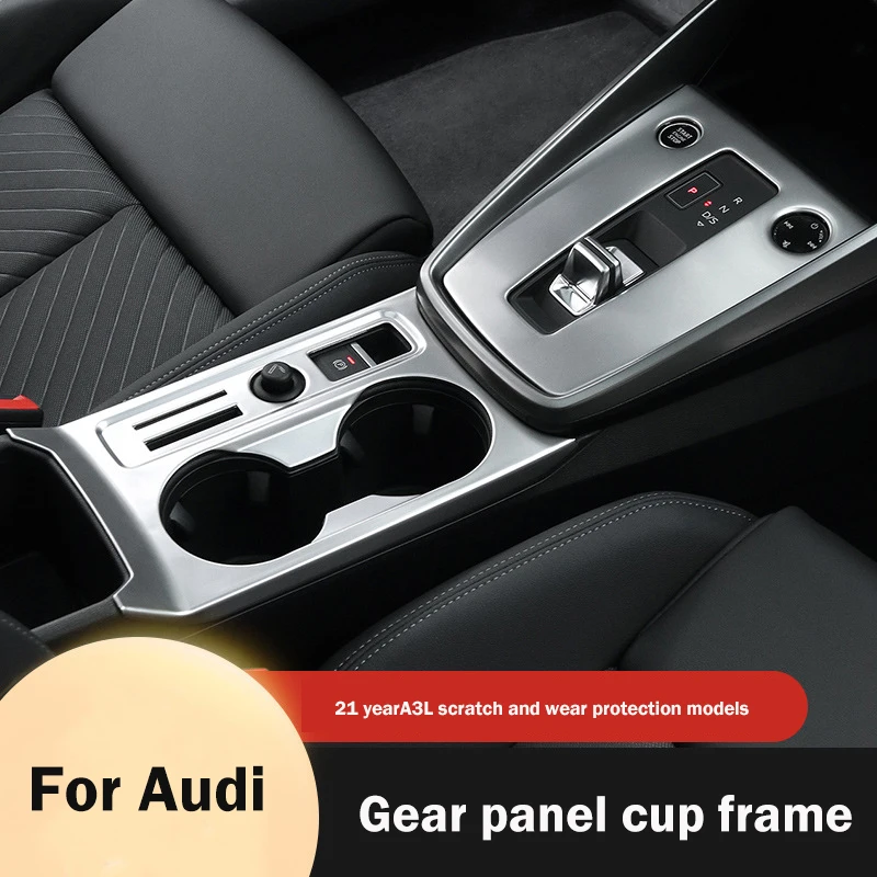 LHD For Audi A3 8Y 2021 2022 2023  Interior Center Console Gear Shift Panel Inner Cover Car Accessories Carbon Texture Trim