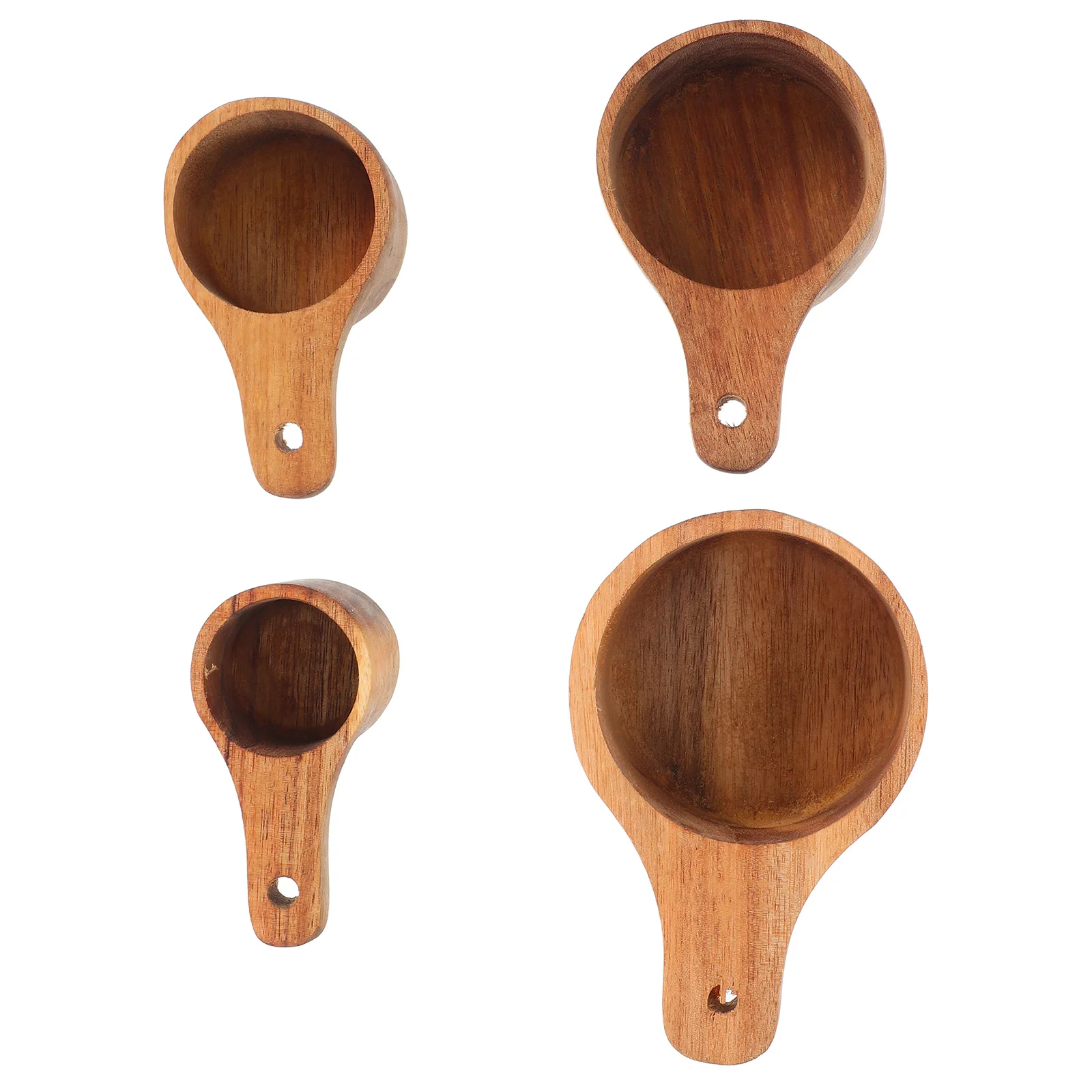 

4Pcs Wooden Measuring Spoons Set Precise Baking Cups Kitchen Utensils for Coffee Tea Flour Protein Powder Kitchen Tools
