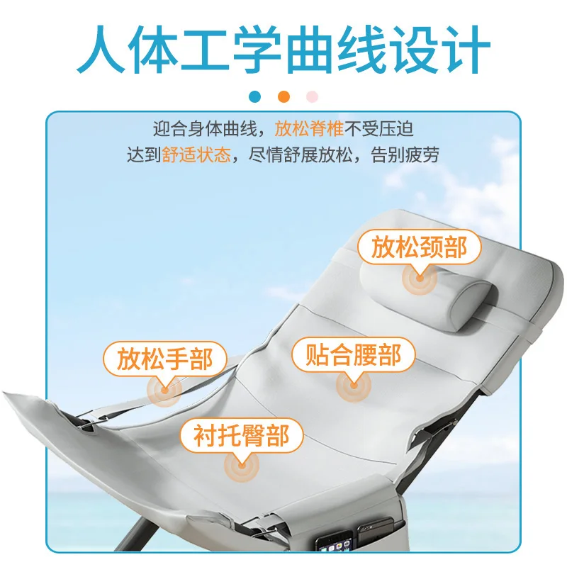 Lazy Little Sofa Chair Bedroom Single Balcony Lying Home Computer Chair Leisure and Comfortable Long Sitting Folding Lying Chair