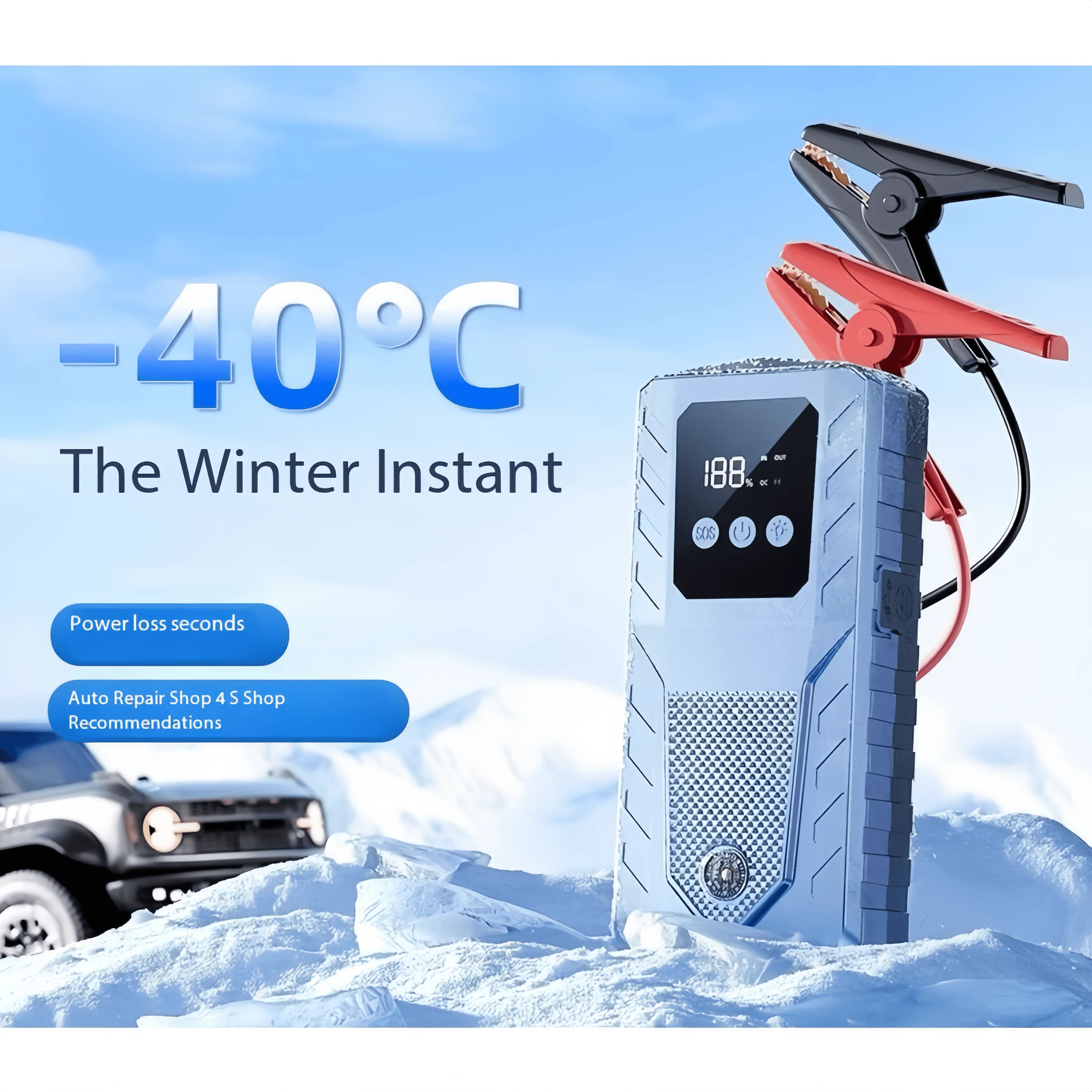 Car Battery Jump Starter Power Bank 12800mAh Portable Charger Car Booster 12V Auto Starting Device Emergency