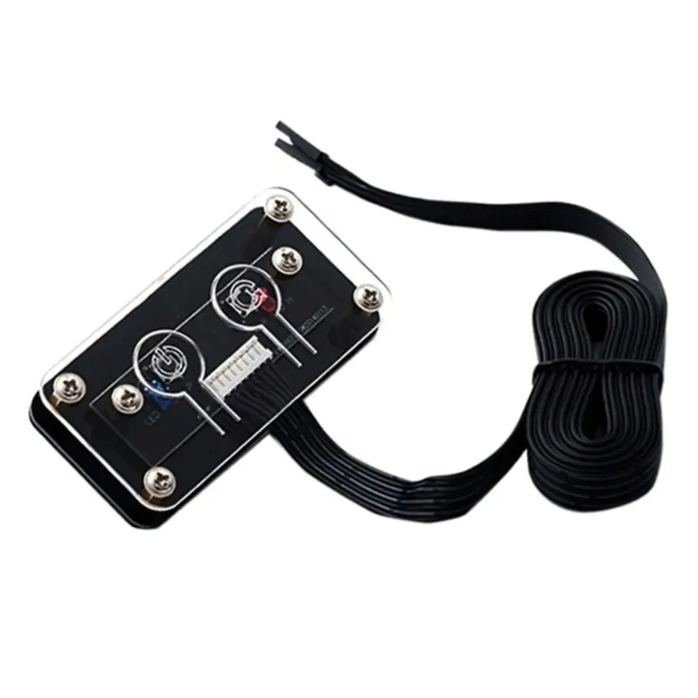Transparent PC Power Switch Remote Switch Acrylic On-Off Button Cable Extended Cable DIY Power Button Desktop Computer