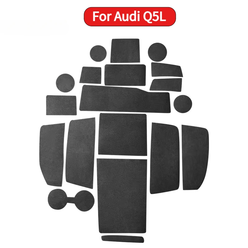 

Для Audi Q5L 2018-2024 замшевый кожаный коврик для двери автомобиля, слот для приборной панели, противопыльный коврик, аксессуары для интерьера