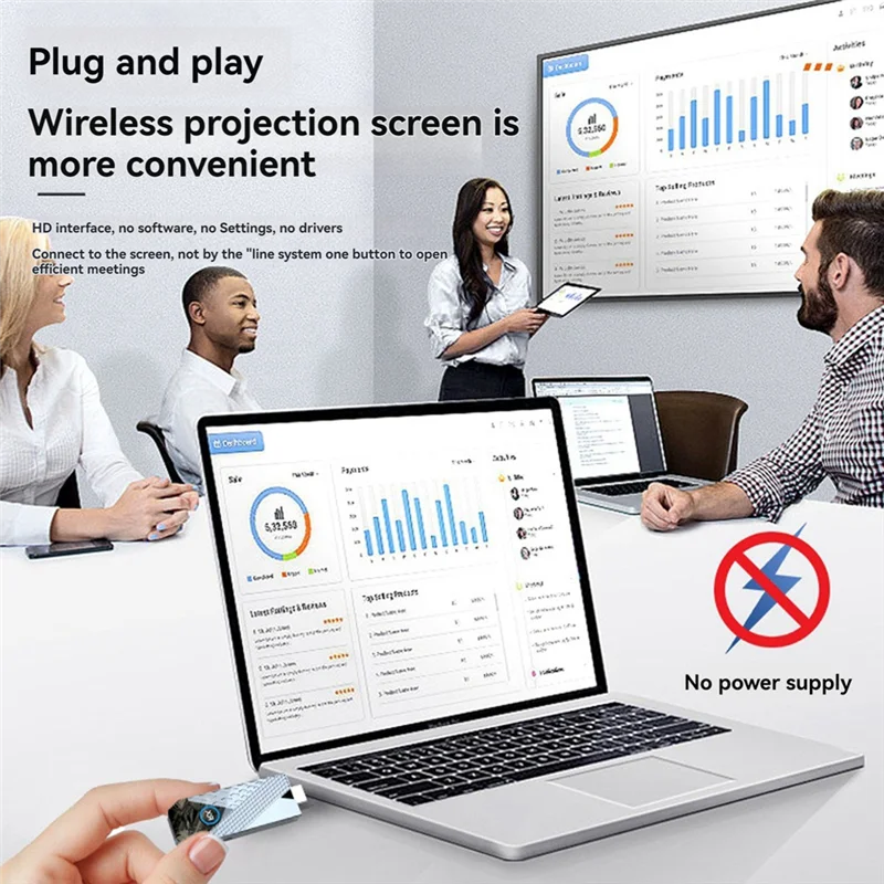 Wireless -Compatible Transmitter And Receiver Wireless Screen Projector 1080P Image Transmission Transceiver-ABIU