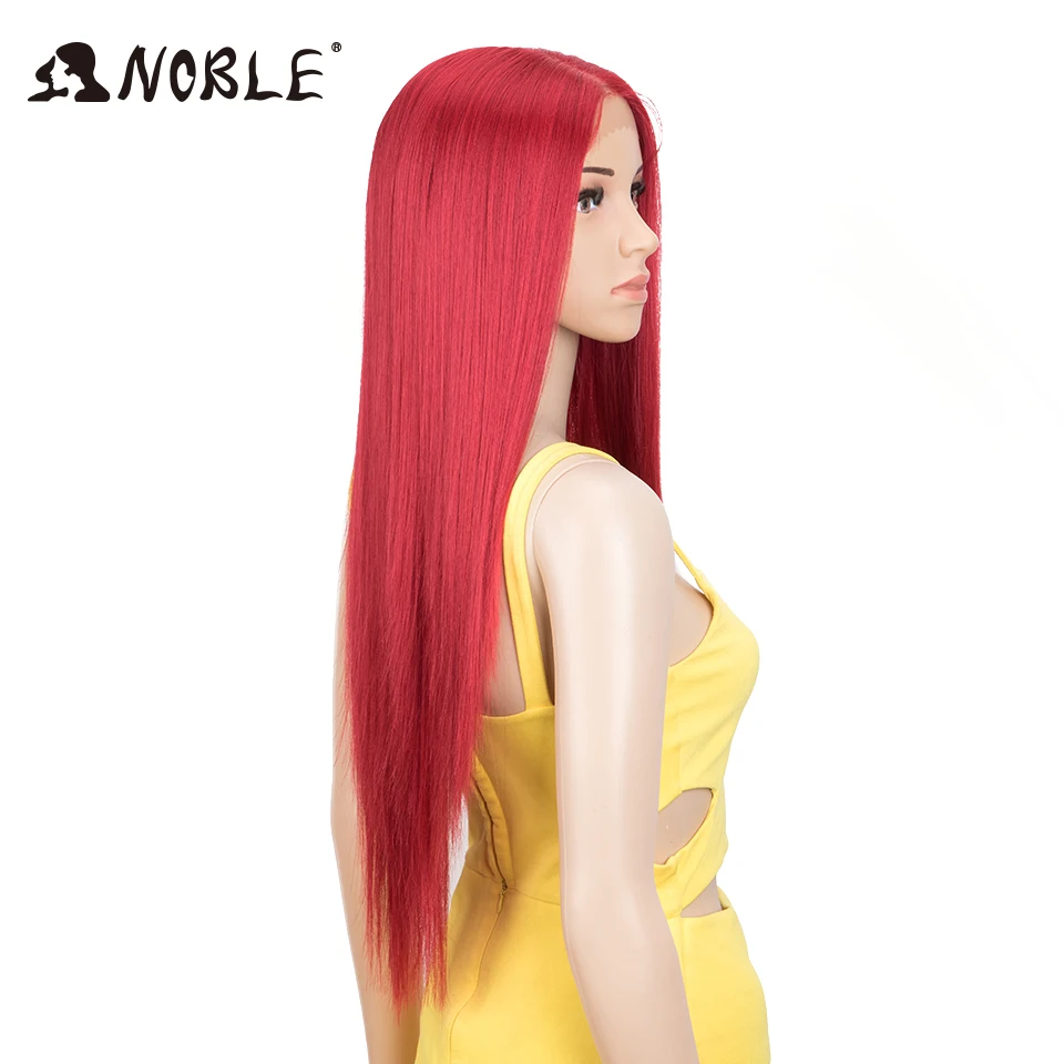 Noble Synthetic Lace Front Wig 28Inch Straight Lace Wig Hair Ombre Blonde Wig Cosplay Wig For Black Women Synthetic Lace Wig