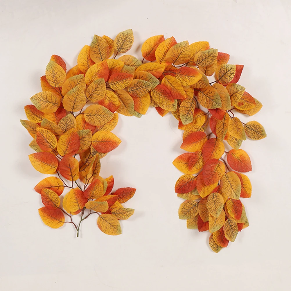 

Artificial Magnolia Leaf Garland Fall Decor Home Hanging Decoration Thanksgiving Autumn Garden Patio Fence Simulation Leaf Warm