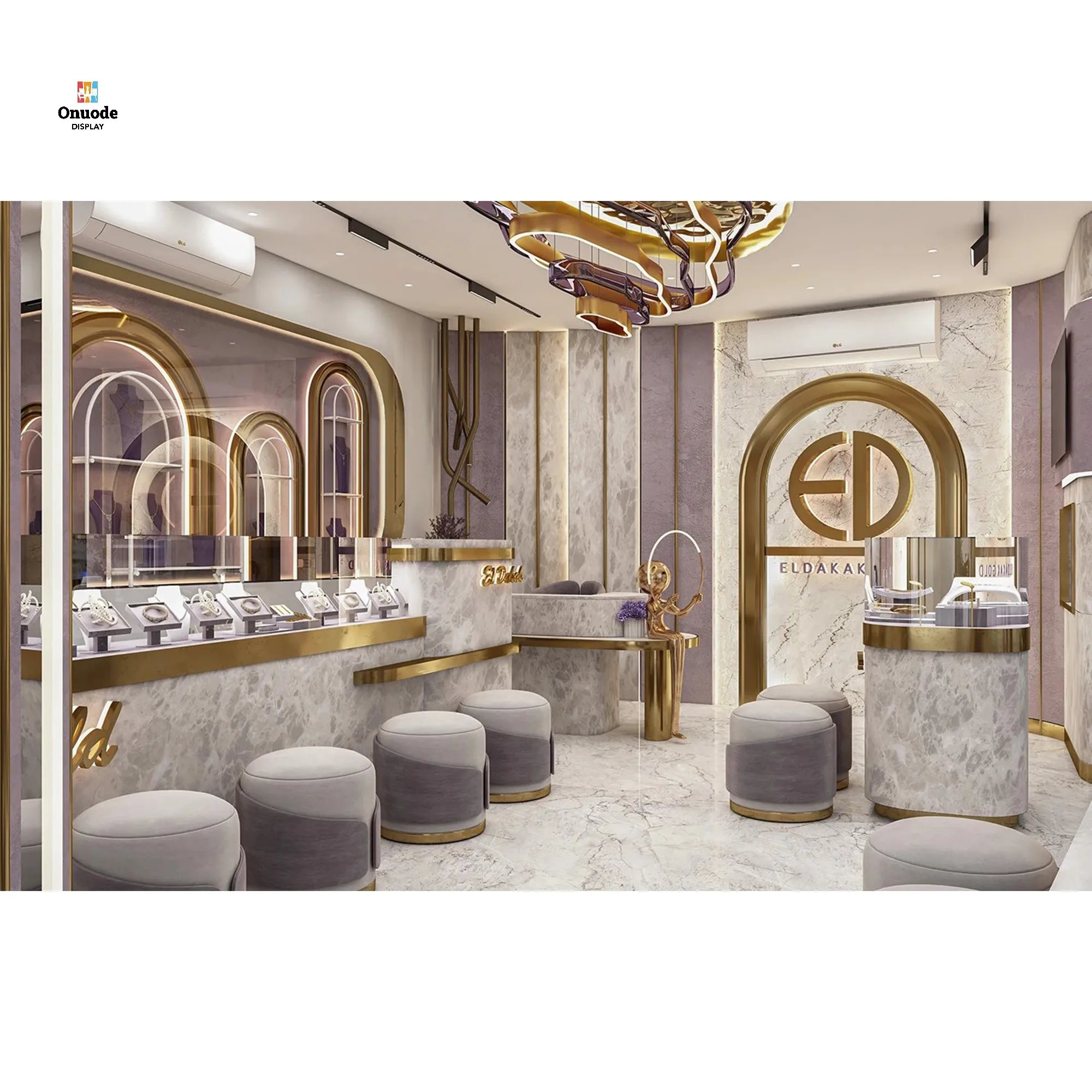 

Custom.High-End Luxury Jewelry Store Design | Custom Turnkey Solutions From Concept to Build | Modern Boutique Display Fixtures
