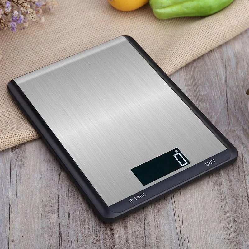 Digital Food Stainless Steel Kitchen Scale for Cooking Meal Prep 5KG 1G