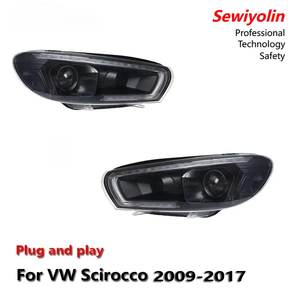 

Car LED Headlight Accessories Auto lightling For VW Scirocco 2009-2017 DRL Brake Turn Signal Lamp Plug and Play
