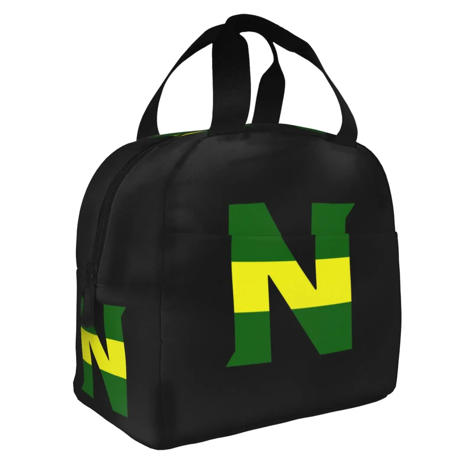 Tsubasa Newteam N Print Lunch Bag Waterproof Insulated Canvas Cooler Bag Thermal Cold Food Picnic Travel Tote for Women Children