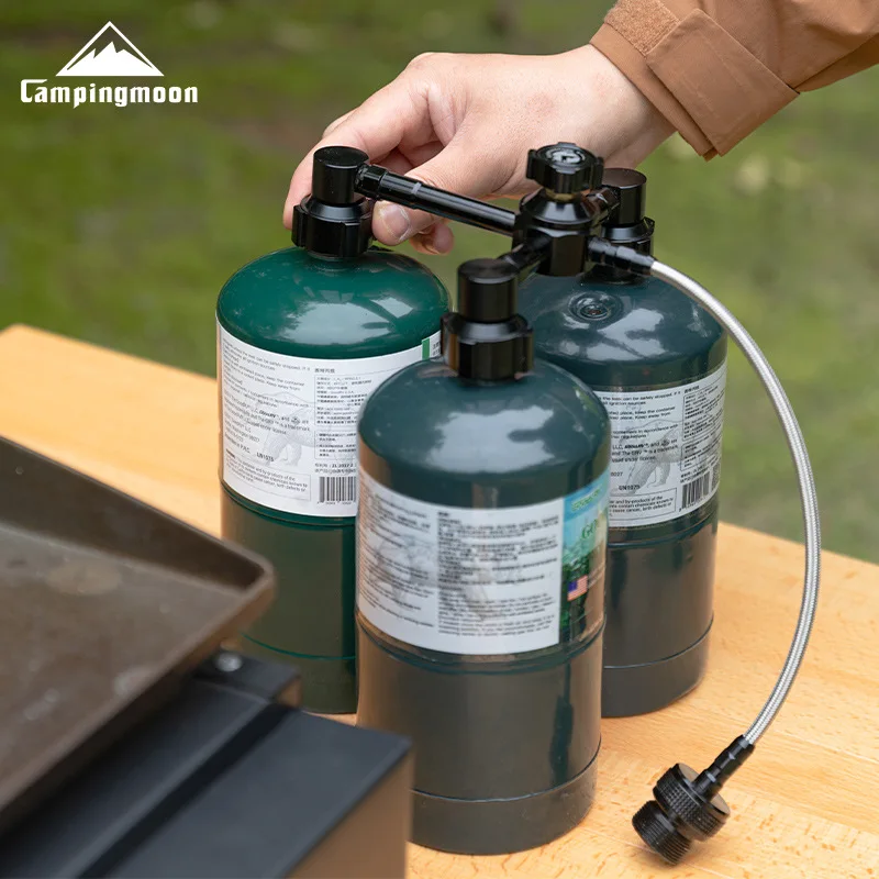BKZ32-PG Propane 3-to-1 Fuel Adapter (Parallel 3-Tank Setup with Single-Valve Control) – Outdoor Camping Stove Accessory