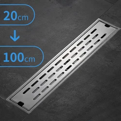 Anti-geur Drains Rechthoek Lineaire Afval Afdruiprek Badkamer Afvoerputje Cover Stopper Badkamer Douche Drain Haar Catcher