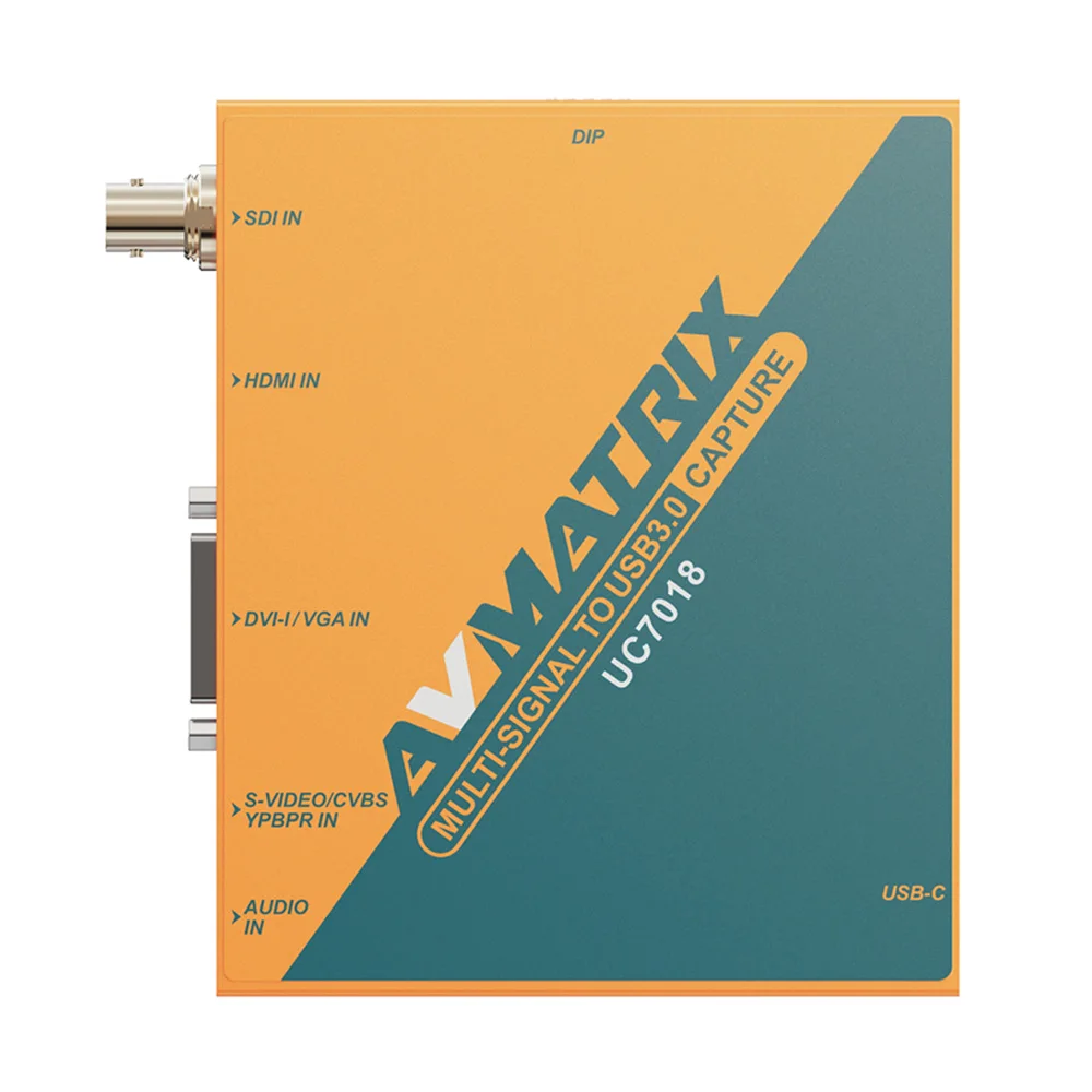

Avmatrix UC7018 Multi- nal USB3.0 Video Capture Box Uncompressed Metal SDI/ /DVI-I/VGA/CVBS/S-VIDEO/YPbPr Video Capture