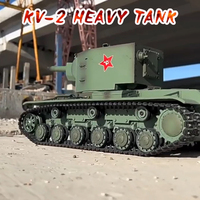 Henglong Remote-Controlled Tank Kv-2 Can Launch Smoking Tracks Large Adult Electric Military Model Boy Toy Car Multifunctional