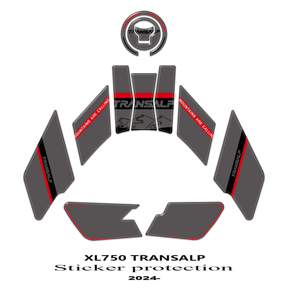 

Transalp 750 Tank Pad 2024 мотоциклетная 3D наклейка из эпоксидной смолы, защитная наклейка для XL750 Transalp 2023-