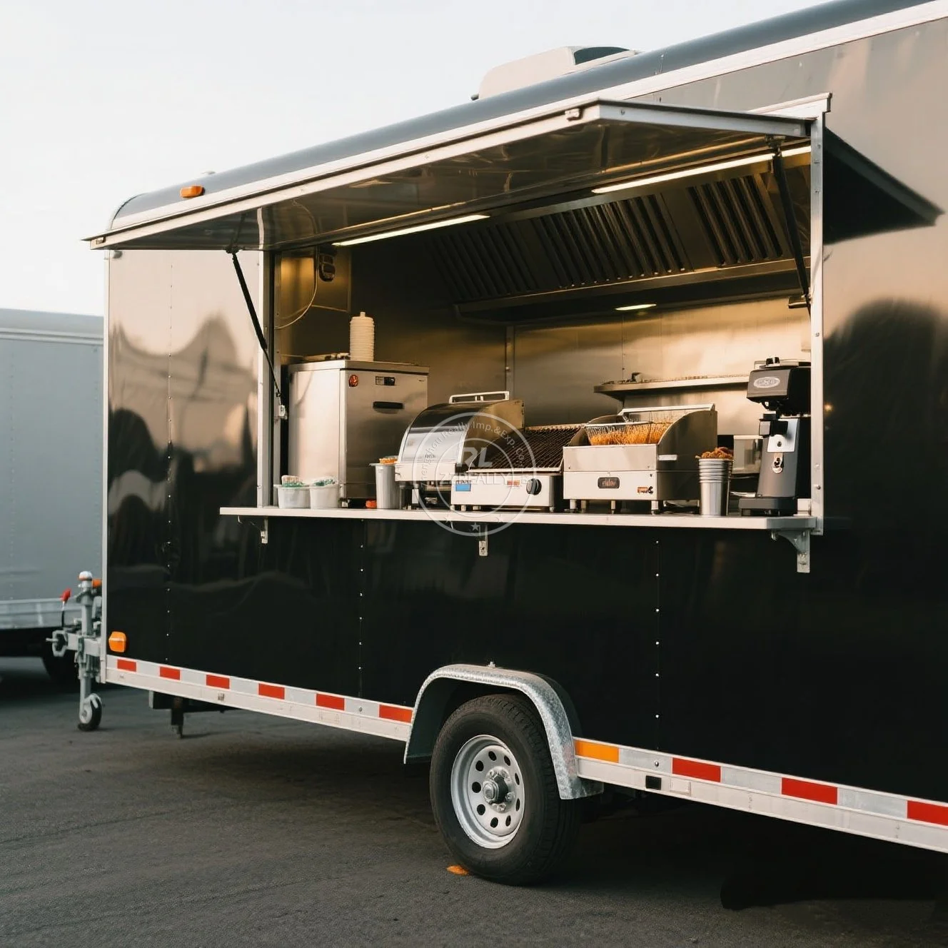 

USA Standard Outdoor Street Mobile Fast Food Trailer Fully Equipped Snack Food Truck Trailer With Full Kitchen Equipments