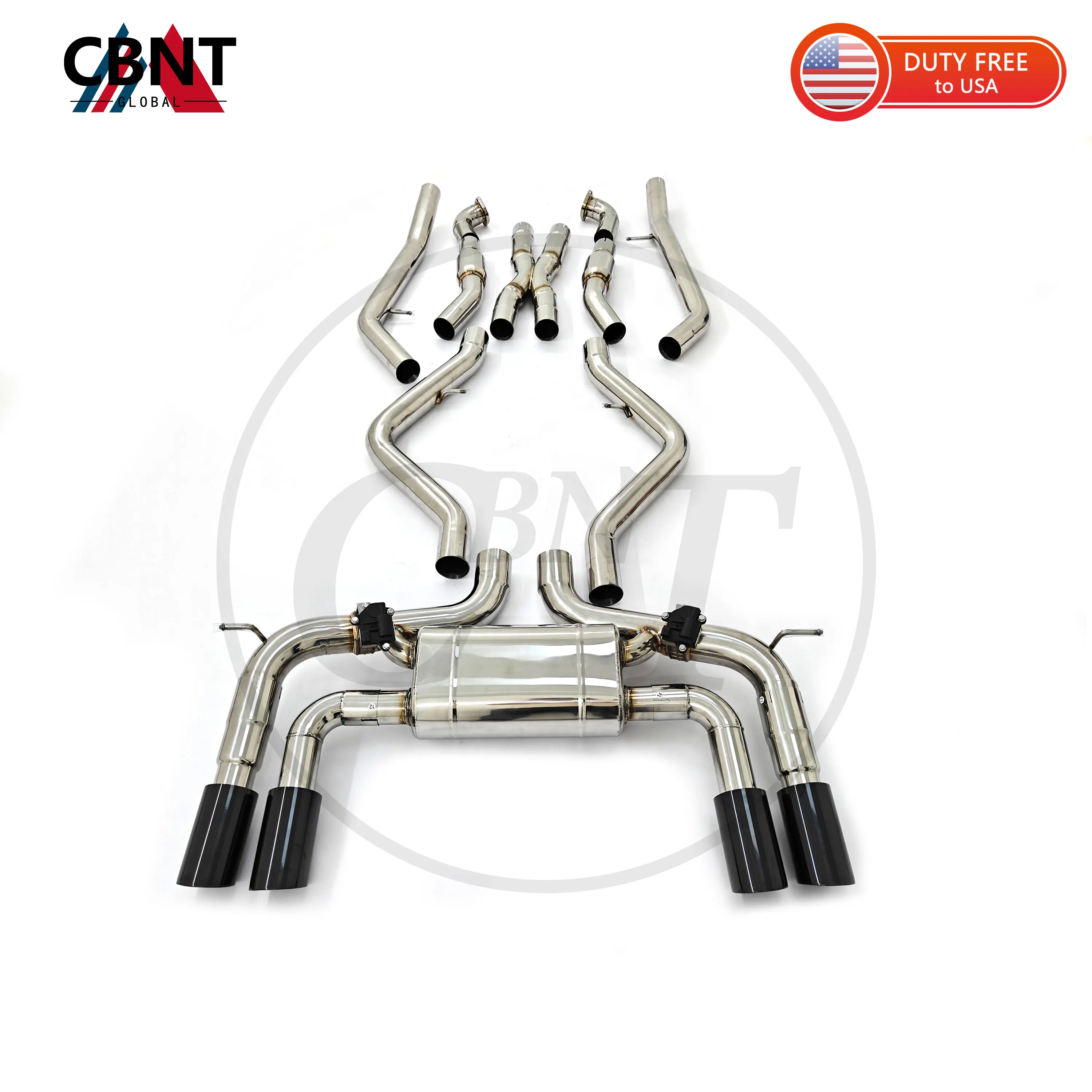 

CBNT Valvetronic Exhaust Catback Systems for BMW E70 E71 X5M X6M 4.4T with Valve Muffler SS304 Catback Performance Exhaust Pipe