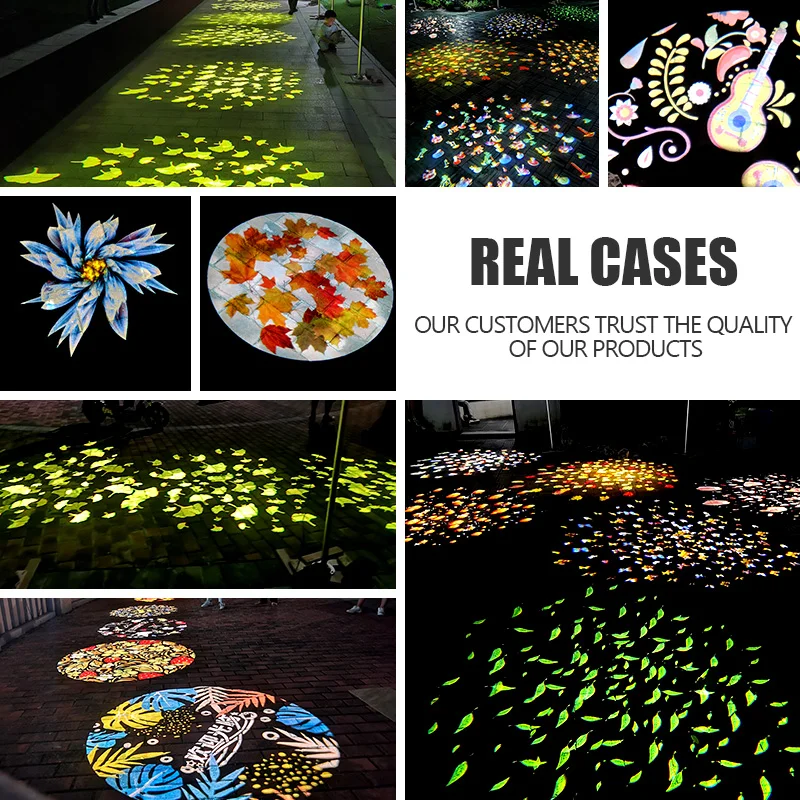300W Outdoor Waterproof Dynamic Gobo Projector Advertising Gobo Projector Custom Logo on Floor Projector Light Decoration