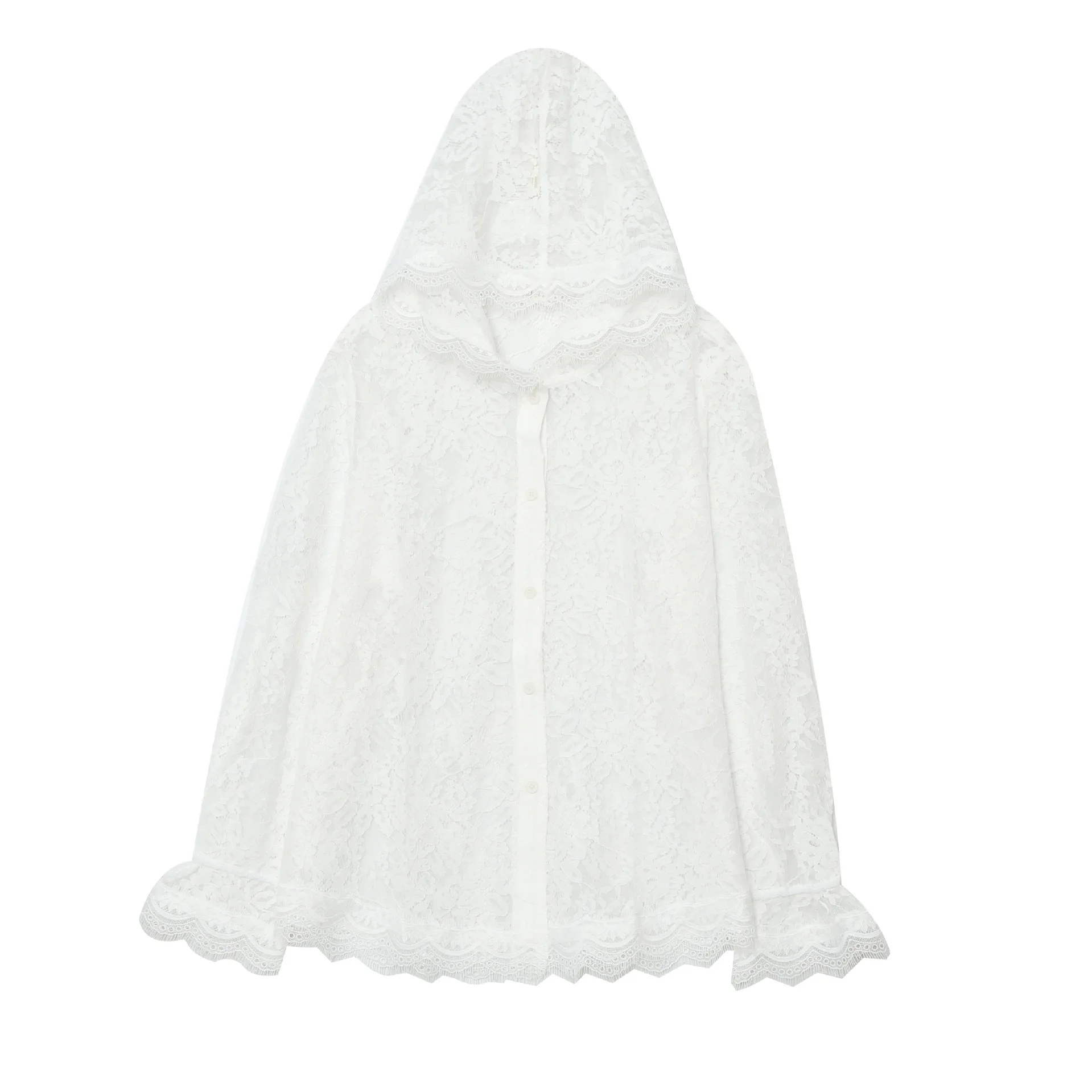 

Женская кружевная блузка большого размера, новинка весенней коллекции, стильная и элегантная, из полиэстера, с длинным рукавом и воротником.