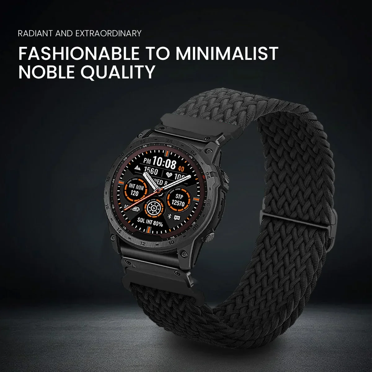 22 26MM Nylon Loop Strap For Garmin Fenix 8/7/6 Pro/5 Plus Quickfit Bracelet Band For Garmin Watch 3HR 945 Epix Gen 2 Smartwatch image 5