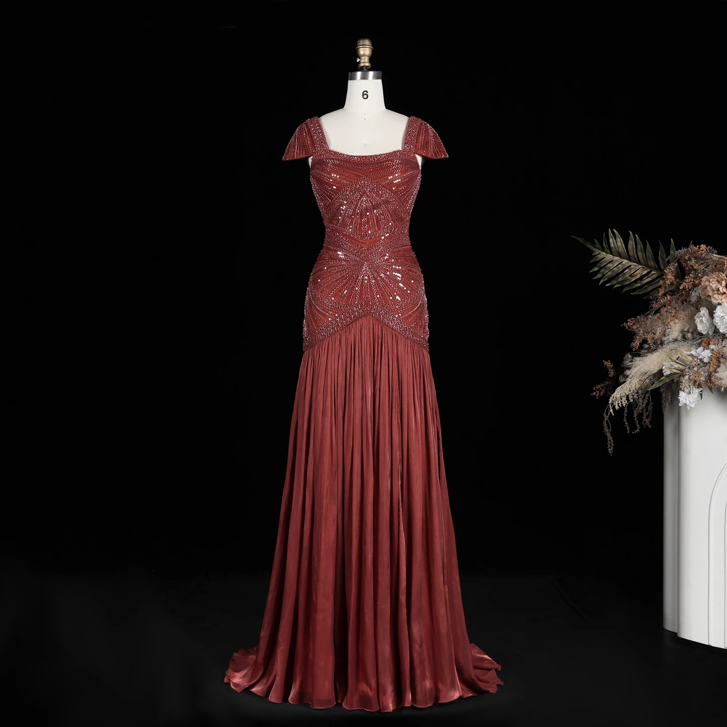 Sharon Said Abendkleider Luxuriöse Meerjungfrauen-Abendkleider, trägerlos, mit Perlen und Pailletten, glamouröse formelle Hochzeits- und Partykleider aus Dubai, SS325, maßgeschneidert – Detail 15