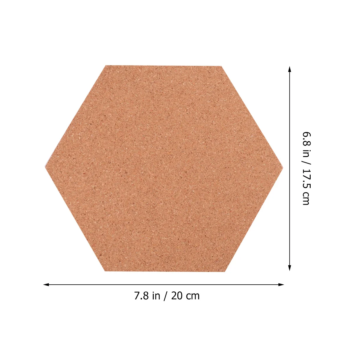 

8Pcs Message Board Corkboard Style Hexagon Panels Adhesive Backing Decorative Bulletin Board for Photo Wall Menu Display in