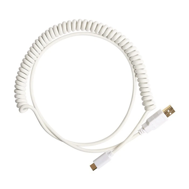 Coiled Cable Type C Wire Mechanical Keyboard GH60 USB C Cable Type C USB Port For Poker 2 GH60 Keyboard